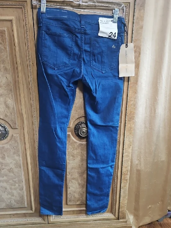 rag & bone Women’s Pull-On Skinny Jeans in Mid Blue NWT Size 24 - Picture 6 of 8